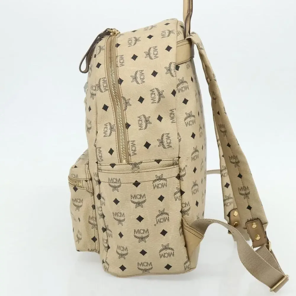 MCM Visetos Logogram Backpack Beige